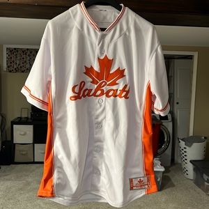 Labatt’s custom baseball jersey.  Brand new without tags. Size AXL.